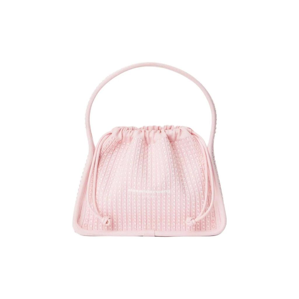 Alexander Wang Ryan Logo Print Polyester Handbag Small Size Women's Ballet Pink