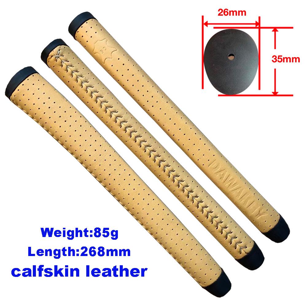 Customizable Genuine Leather Golf Putter Grip with Personalized Logo