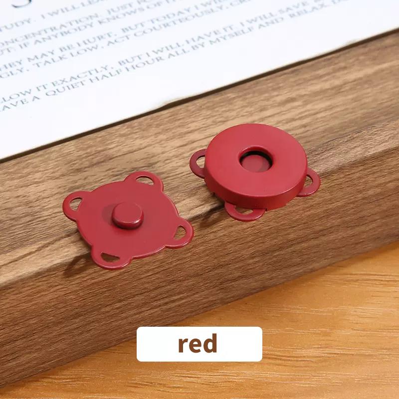 10 Sets Magnetic Snap Button Metal Plum Blossom Sew On Button Clasps Fasteners for Purses Handbag Clothes DIY Accessories