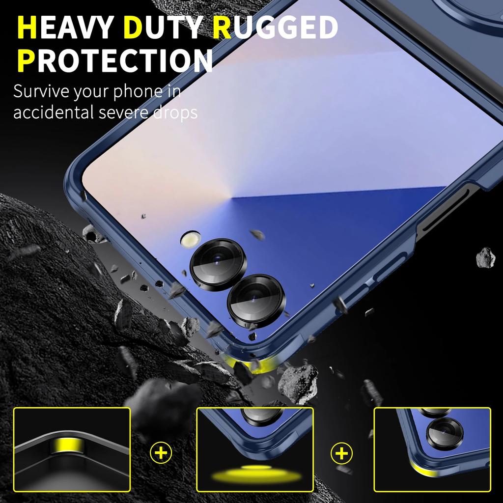 Ring Stand Magnetic Protective Plastic Case for Samsung Galaxy Z Flip 7 Flip7 FE Flip6 Flip 6 Zflip7 5G