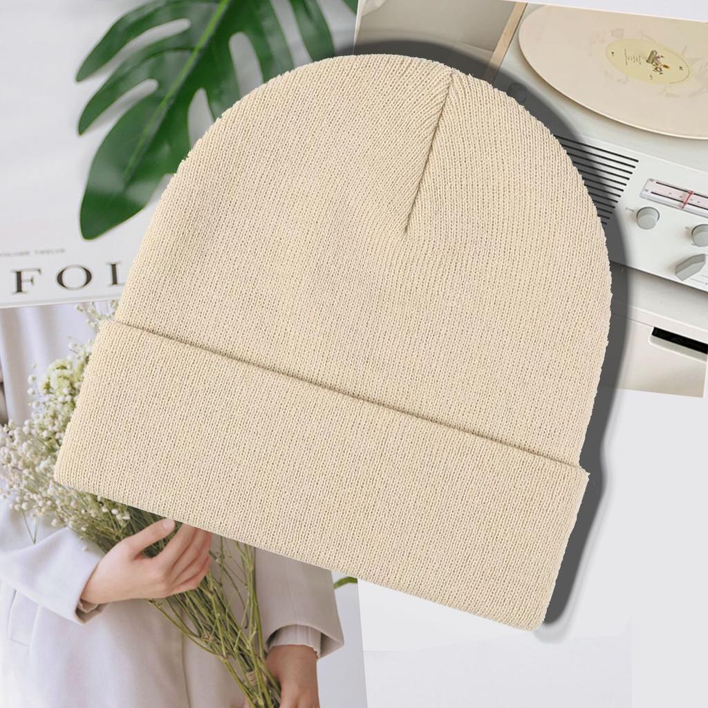 Winter Warm Skull Cap Soft Beanie Hat Thick Breathable Waterproof 100% Acrylic Watch Cap for Skiing Travel Cycling Outdoor Use