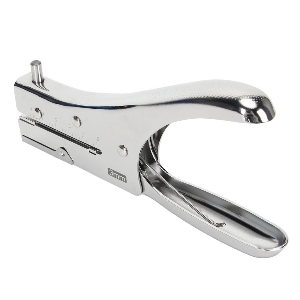 Single Hole Punch Deep Penetration Labor Saving Handheld Metal 3mm  Hole Puncher for Paper Cardbo