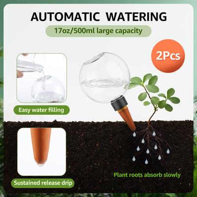 2/4 buc. 500 ML Sistem automat de irigare prin picurare Becuri de udare a plantelor cu auto-udare pentru flori de gradina Dispozitive cu bile de udare