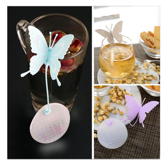 Silicone Butterfly Strainer Tea Shaped Tea Infuser for Filter Gift Tea Lover