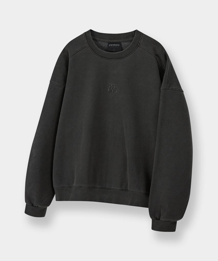 GRANDIOSITY 860G Pigment Cutout Sweatshirt (Charcoal)