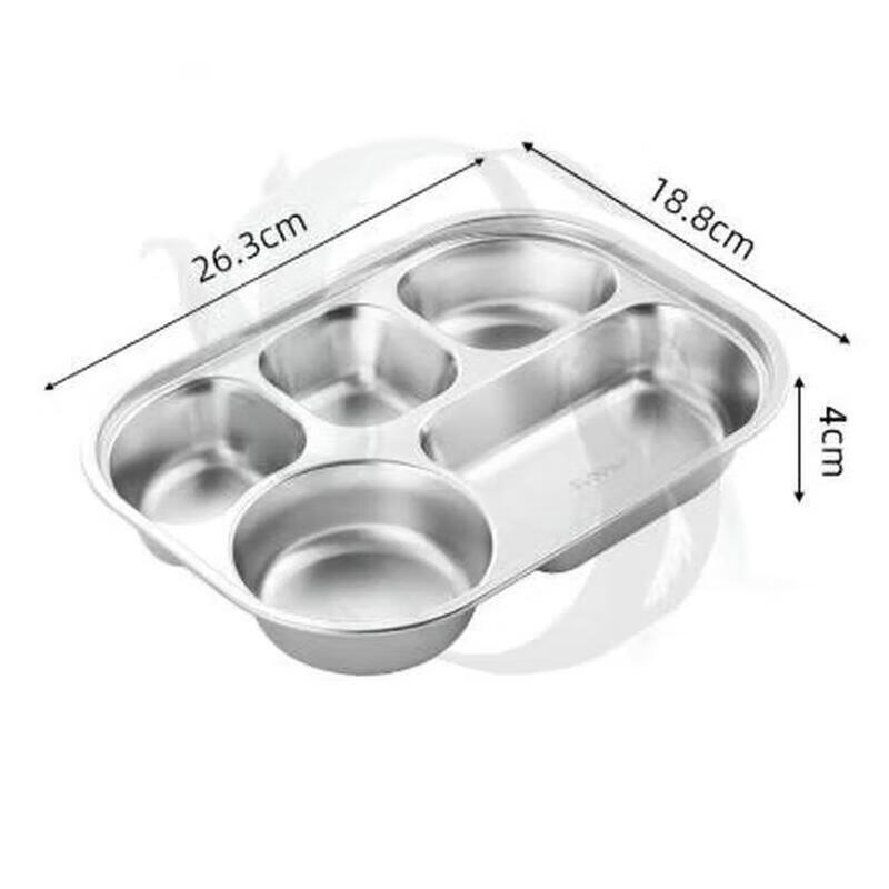

Huihuang 304 Stainless Steel 5-Compartment Lunch/Dinner Plates