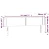 VidaXL LED Headboard Bedroom Furniture Double Bed Accessory Head of Bed Frame Interior Light Grey 3123156