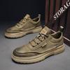 Fashion 2024 Autumn New Men's Workwear Shoes Fashion Thick Sole Shoes Street Fashion Oxford Shoes Men's Genuine Leather Casual Shoes