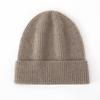 Simple big head circumference cashmere hat women's autumn and winter double-layer thickened warm ear protection Northeast wool knitted pile cold hat