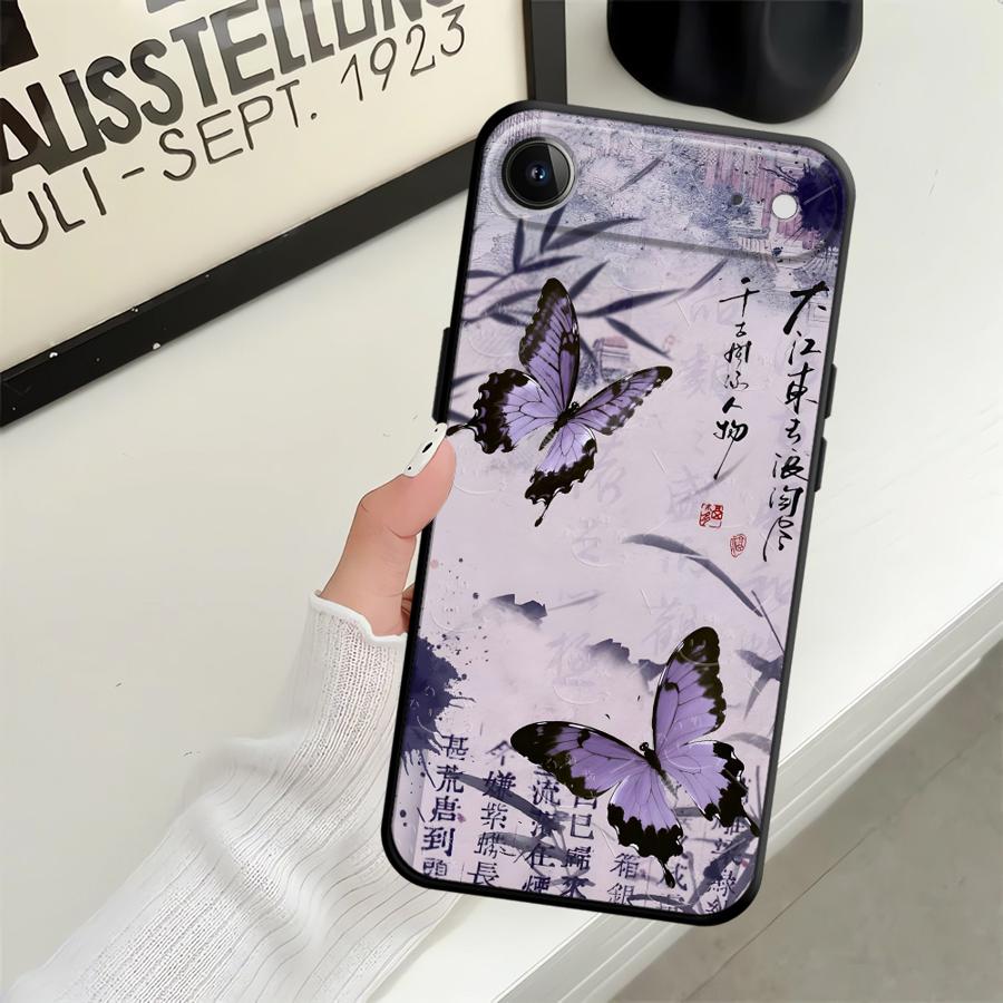 Custodia per Telefono Funda per Apple iPhone 17 Pro Max Air 15 Pro 7 8 11 12 16 13 14 XR XS MAX Farfalla Retro