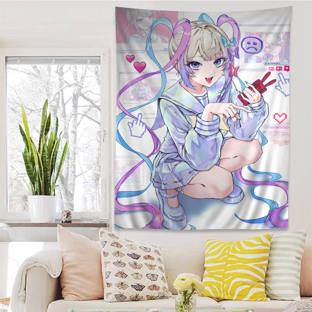 Needy Girl Streamer Overload Tapestry  AnimeStyle Hanging Decor Tarot Hippie Vibe  Dorm Wall Hanging Sheets for Spaces