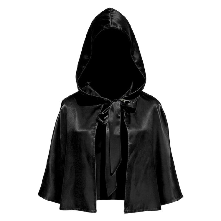 Premium Satins Hooded Cape Medieval Costume Cloak Anime Cosplay Wrap For Theater Production And Fantasy Event
