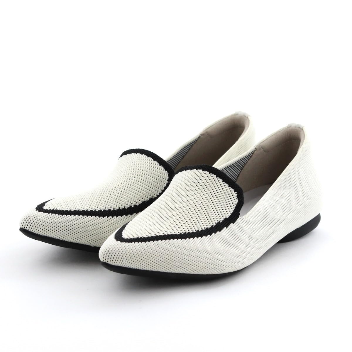 

Himiko NICAL Washable Two-Tone Knit Pumps, 544304 White, Size 235