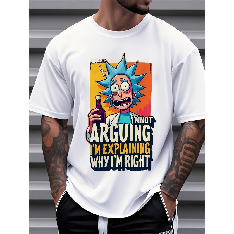 

Европейские размеры Футболки Rick and Morty, Мужская футболка с графическим дизайном, с круглым вырезом, Активная футболка, Повседневные удобные футболки на лето S белый