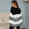 YYFS Women's Fashion Stripe Print Autumn Winter Long Sleeve O-Neck Sweaters