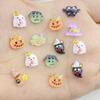 50Pcs New Cute Resin Small Halloween Collection Flat Back Ornament Jewelry Making Manicure Hairwear Accessories