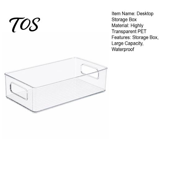 Dustproof Stationery Container Desktop Storage Box, Clear PET Drawers Organizer, Stackable Space Multi Purpose Desk Organizer Saving Case, for Office