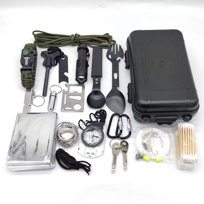 Multi-Functional Outdoor Survival Kit - Complete Set for Wilderness Exploration & Sports