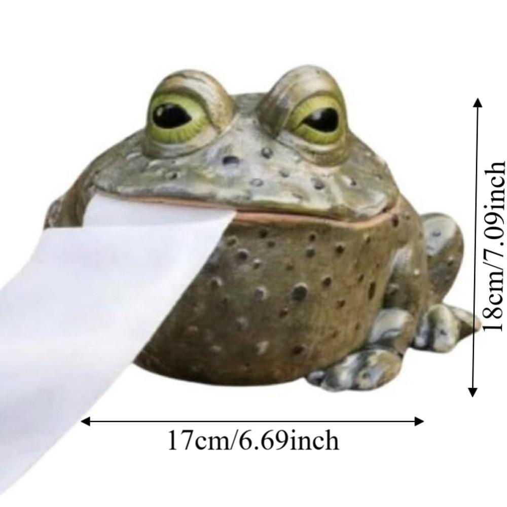 Unikátní Vtipný Držák na Kapesníky Žába Pryskyřice 3D Model Držák na Toaletní Papír Ozdoby Dekorativní Žába Krabička na Kapesníky Kancelářský Stůl