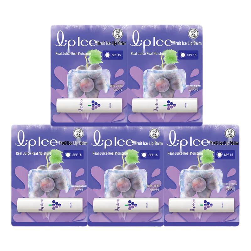 

Mentholatum Fruit Ice Lip Balm - Green Grape Flavor (5-Pack)