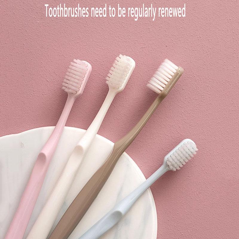 4Pcs/set Toothbrushes For Adults Manual Travel Toothbrush Set Multicolor Travel Toiletries Teeth Cleaning Oral Care