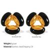 Retro Hong Kong Style Oil Drip Flower Stud Earrings Stainless Steel Gold Plated Simple Small Fashion Pearl Earrings Women