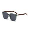 Trendy Square Frame Wood Grain Sunglasses with Brown Lenses - Versatile Style