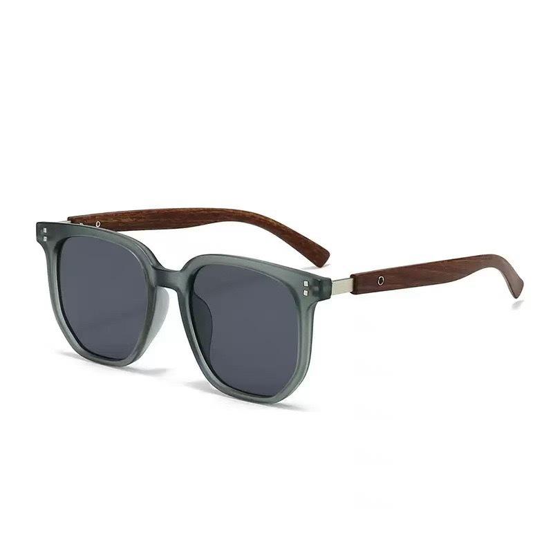 Trendy Square Frame Wood Grain Sunglasses with Brown Lenses - Versatile Style