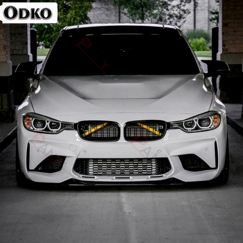 Front Kidney Grille Cover Frame Trim Strips For BMW F20 F21 F22 F23 F30 F31 F32 F33 F44 F45 1 2 3 4 Series M Sport Style Sticker