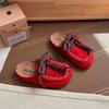 Children Casual Shoes for Girls Autumn New Fashion Korean Style Soft Bottom Anti-slippery Versatile Retro Outside Mules