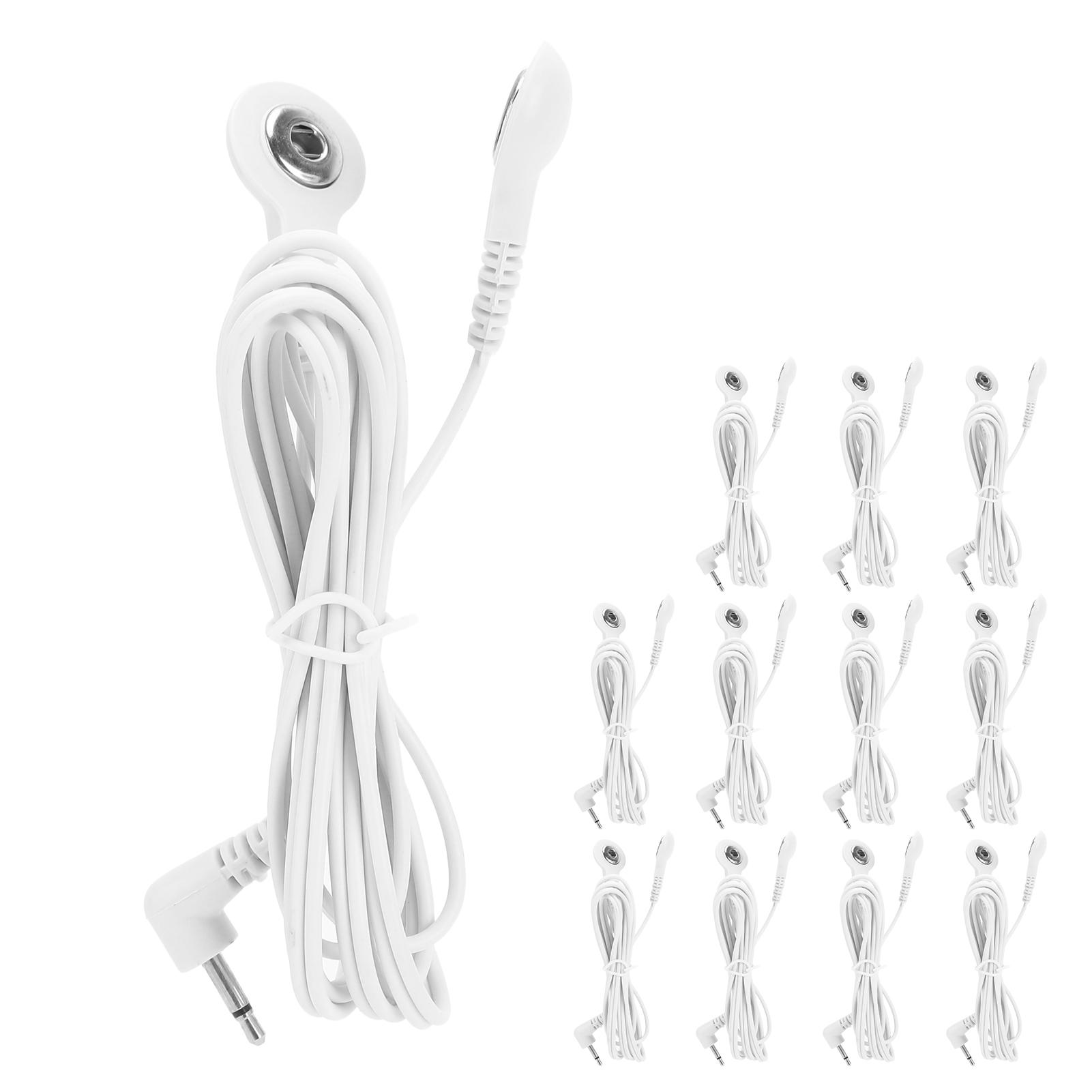 

12 шт. постоянного тока 2,5 мм 2 ответвления кнопочный электродный проводной кабель для цифрового массажного аппарата TENS