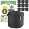 Planter 3 Gallon Set of 10 Wide X 22cm Pot Pot Cover Thick Fabric Double Stitching [Urban Leaf] Non-woven (24cm High) Non-woven