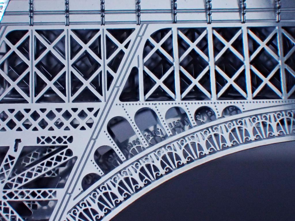 Aerobase E001 Eiffel 30cm Stainless Steel Etched Metal Assembly Interior 1/1000 Tower, Tall, Paris, Kit,