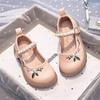 Girls' Retro Embroidered Leather Shoes - Spring/Autumn 2025 Trend, Closed-Toe, Soft Sole, Fashionable and All-Match.