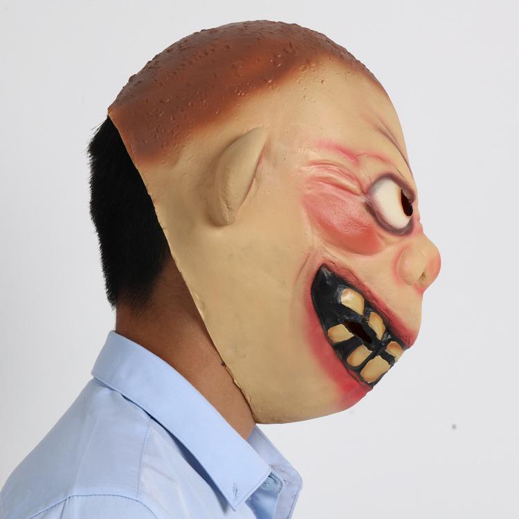 Halloween masquerade performance ghost face mask half-head mask performance prop big-eyed monster mask