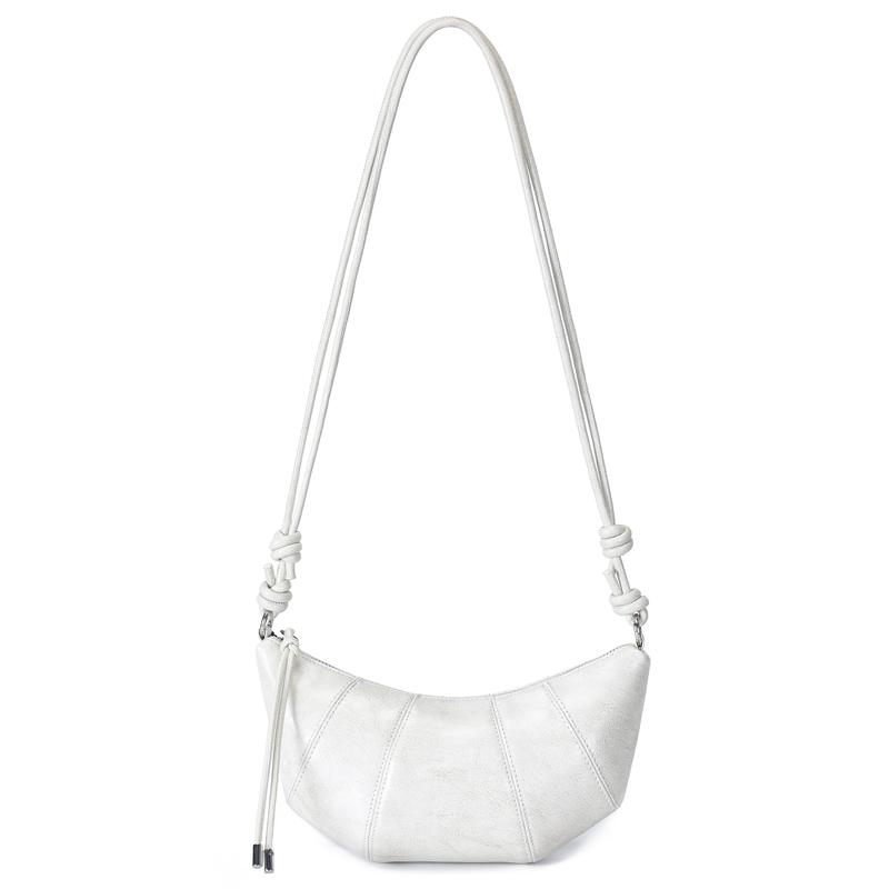 

2026 new women s Mini cowhide leather Crossbody handbag luxury designer Lady commuting Shoulder Bag Oil Wax Leather Cowhorn bag 25x7x11cm белый