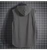 Men's Summer Slim Hooded Sleeveless T-Shirt - Solid Color, Trendy Style
