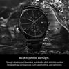 PINDOWS Stainless Chronograph Quartz Watch with Automatic Date Function Men's Watch, Fashionable, Minimalist, Business, Durable, Steel, Waterproof,