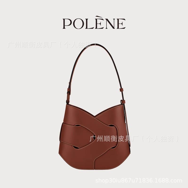POLENE Textured Calfskin Hobo Bag -