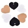 100PCS/Pack Heart Shape Kraft Paper Tags Blank Labeling Tag Hanging Decoration Black White Brown Colors Available DIY Crafts ZYF