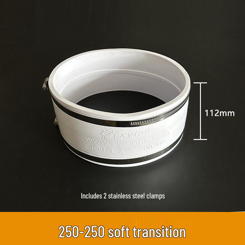 Air System Duct Fan Adapter: Large to Small Soft PVC Connection, 100 to 75