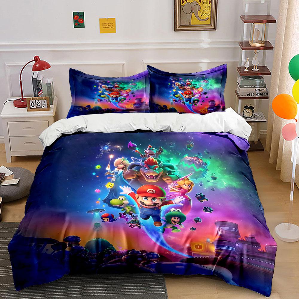 "Colorful Cartoon Game Bedding" Bedding Duvet Cover Set Duvet Cover Pillowcases (1 * Duvet Cover 2 * Pillowcases, without duvet insert)