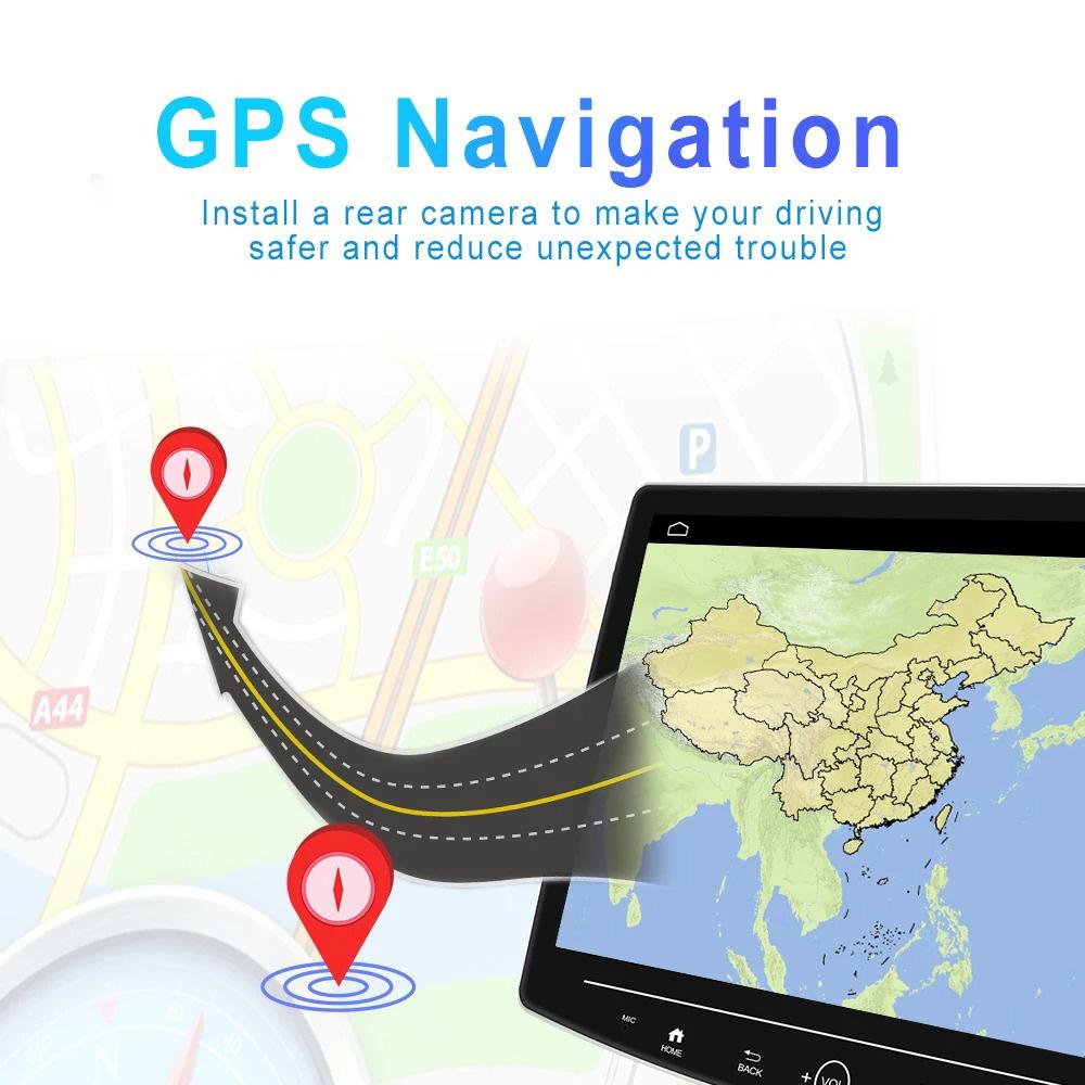 10.1 Inch Rotate Car Radio Knob Button Android Auto Apply Carplay DVD Multimedia Player Car Stereo GPS QLED Universal 1 Din