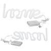 LED Neon Light Unique HOMEPattern Wall Sign Lamp Proposal Wedding Party Bar Decoration(White )