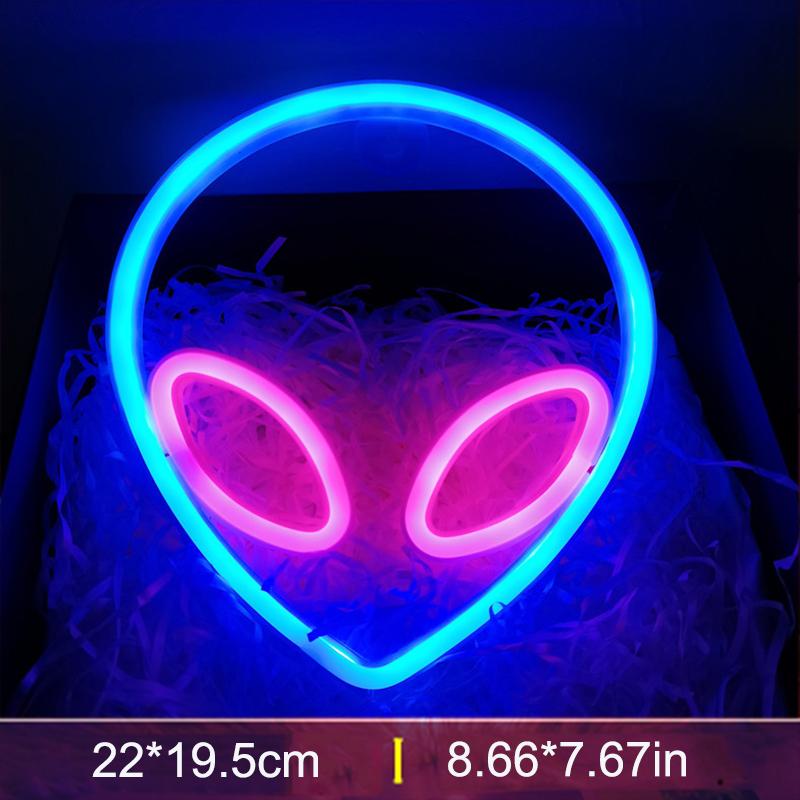 Weltraum Neon Nachtlicht USB ET Planet Rakete LED Lichter 3D Kunst Nachtlichter Lampe für Schlafzimmer Wand Neon LED Streifen AA Batterie