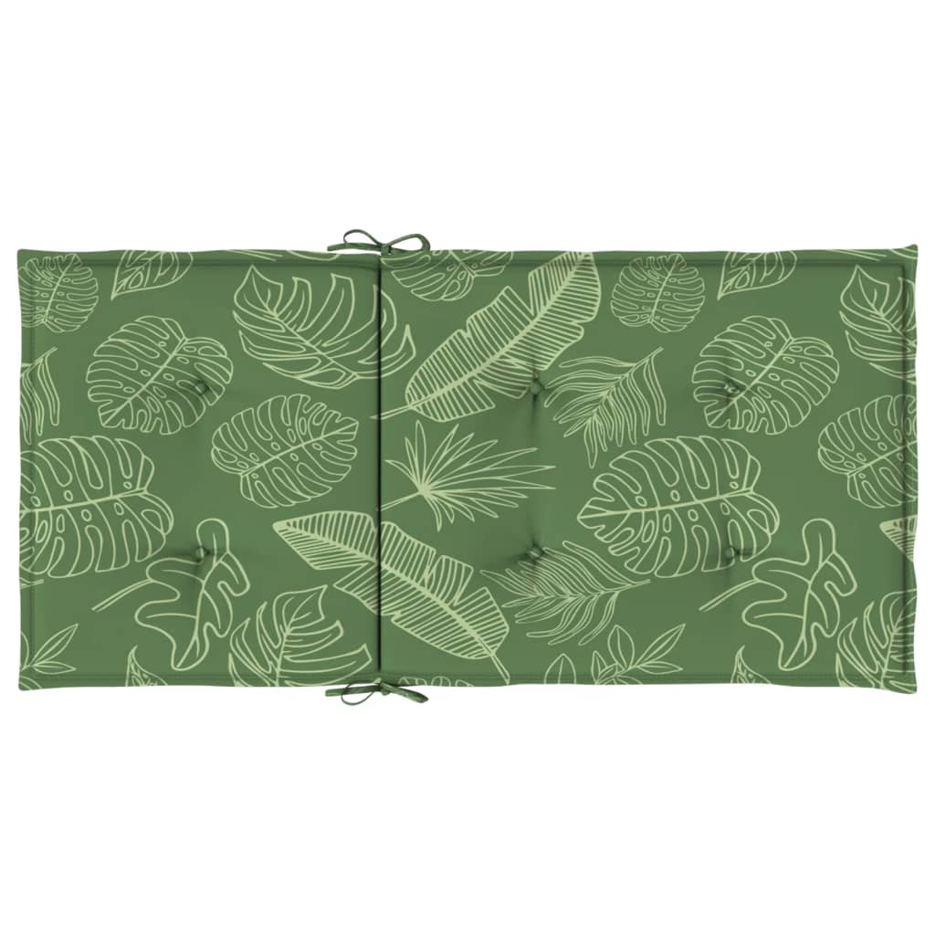 Low back Bench Cushions 6 pcs Leaf Pattern Fabric