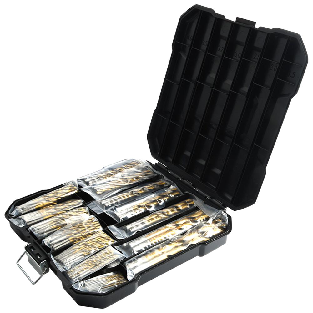

99Pcs Spiral Twist Drill Bit 1.5-10mm Drilling Tools for Plastic Wood Drilling