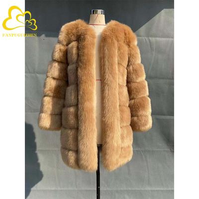 Autumn and Winter New Patchwork Fur Coat for Women's Korean Casual Warm Solid Color Imitation Fox Fur Coat