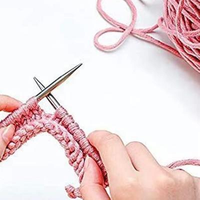 11PCS Stainless Steel Circular Knitting Needles Crochet Hook Set Yarn Weave DIY Craft Tools With Bag 43/65/80/100/120cm Length