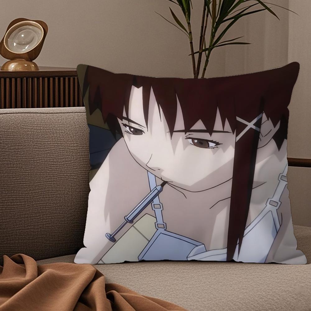 Serial Experiments Lain Anime Movie Pillow Case Silky Elegant Comfort Sofa Bed Invisible Zipper 30cmx30cm